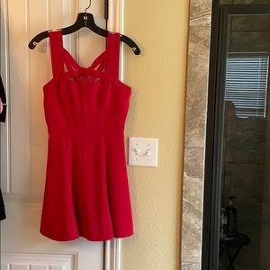 Bcbg red cocktail dress small